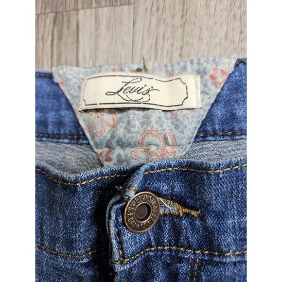 (3/$35) Levis Bermuda Shorts Womens 14 Mid Rise Rolled Cuff Relaxed Denim Casual - Picture 6 of 13